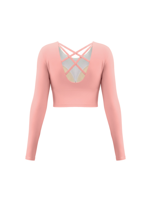 Women's Cropped Long Sleeve Yoga T-Shirt