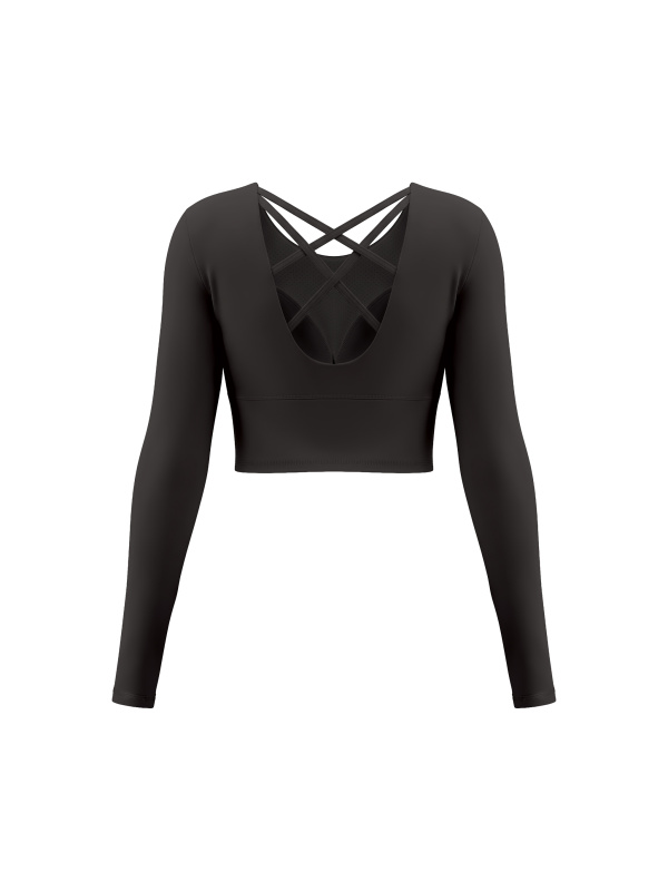 Women's Cropped Long Sleeve Yoga T-Shirt