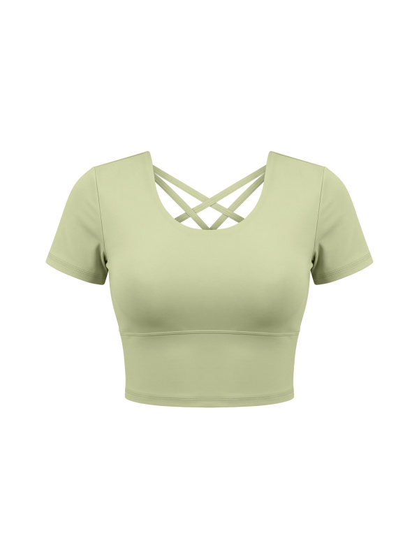 Women's Crop Yoga T-Shirt