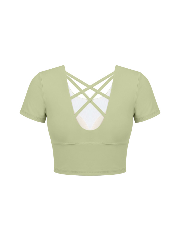 Women's Crop Yoga T-Shirt