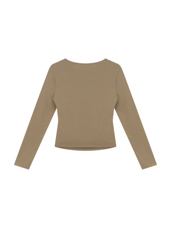 Women's Ruched Long Sleeve T-Shirt