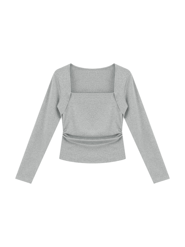 Women's Ruched Long Sleeve T-Shirt