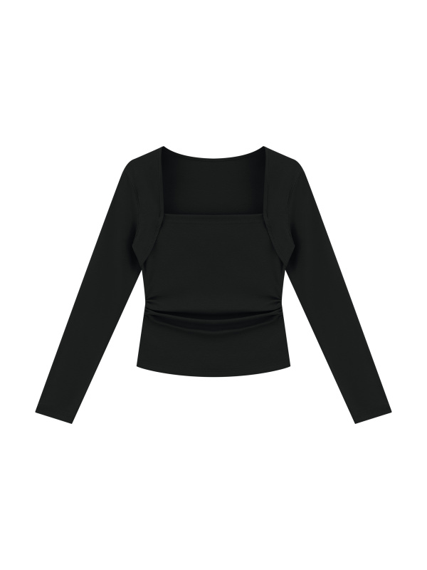 Women's Ruched Long Sleeve T-Shirt