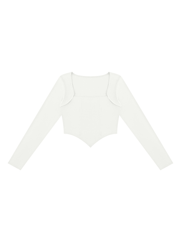 Women's Square Neck Cropped T-Shirt
