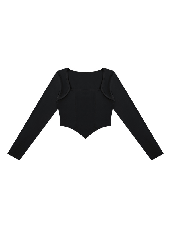 Women's Square Neck Cropped T-Shirt