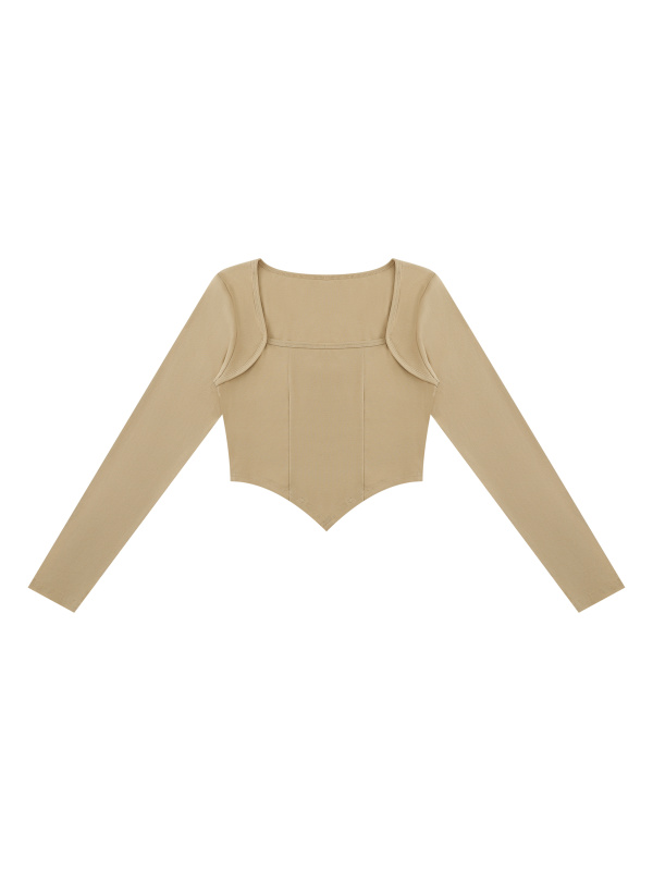 Women's Square Neck Cropped T-Shirt