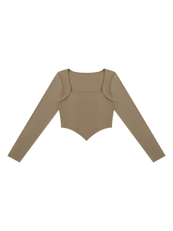 Women's Square Neck Cropped T-Shirt