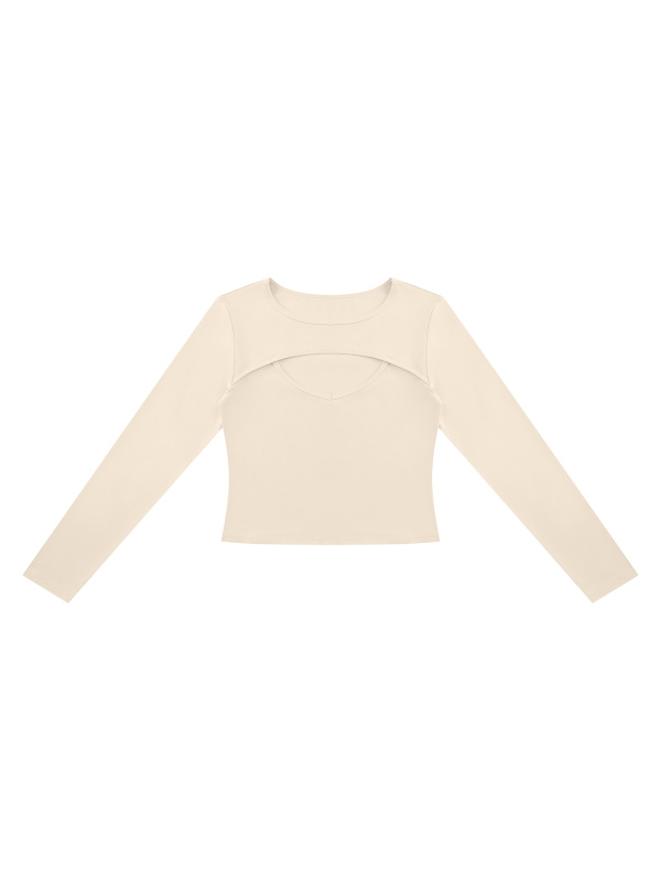 Women's Cutout Long Sleeve T-Shirt
