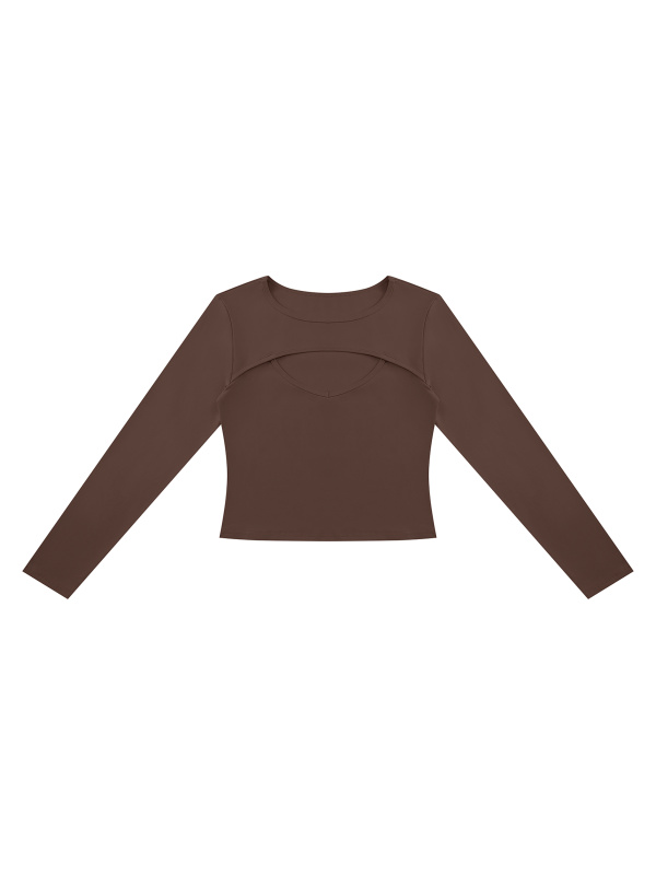 Women's Cutout Long Sleeve T-Shirt