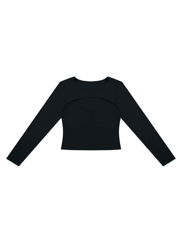 Women's Cutout Long Sleeve T-Shirt