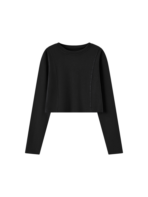 Women's Mineral Wash Crop Sweatshirt