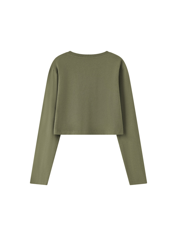 Women's Mineral Wash Crop Sweatshirt