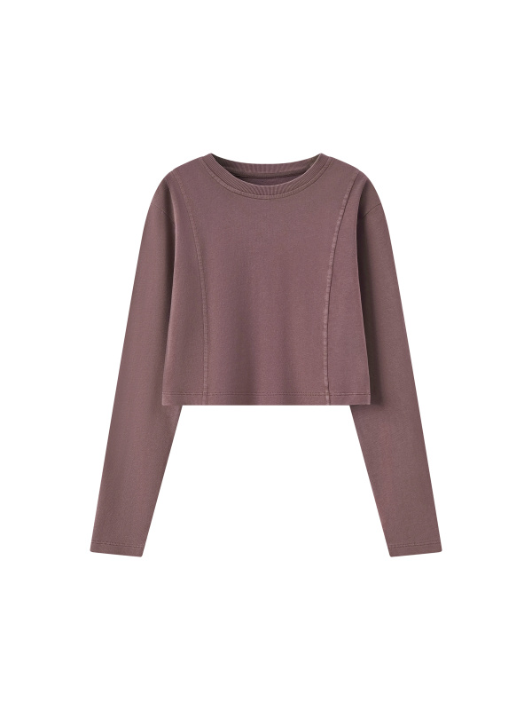 Women's Mineral Wash Crop Sweatshirt