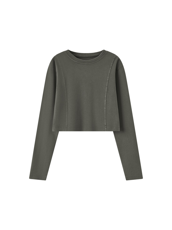Women's Mineral Wash Crop Sweatshirt