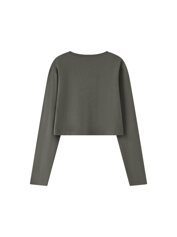 Women's Mineral Wash Crop Sweatshirt