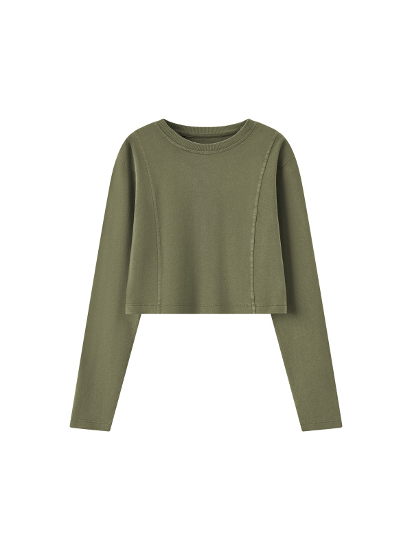Women's Mineral Wash Crop Sweatshirt