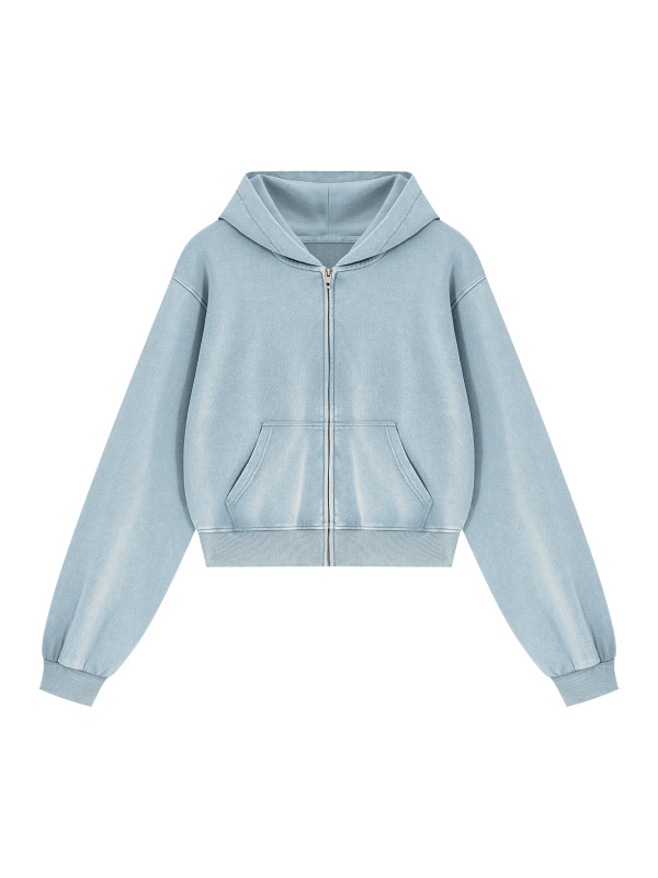 Women's Mineral Wash Full Zip Hoodie