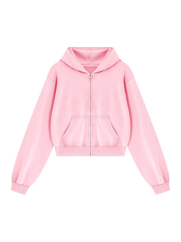 Women's Mineral Wash Full Zip Hoodie