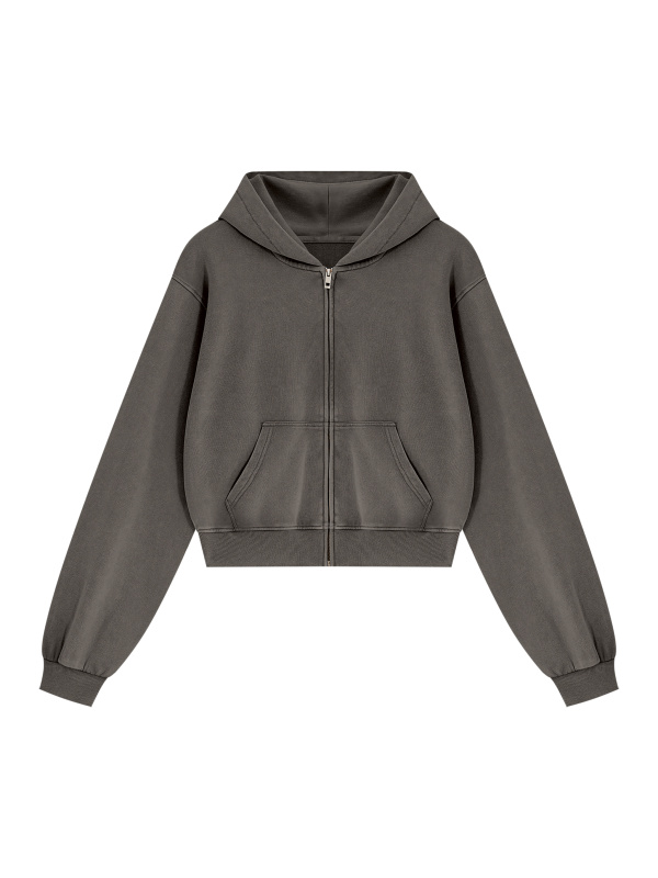 Women's Mineral Wash Full Zip Hoodie