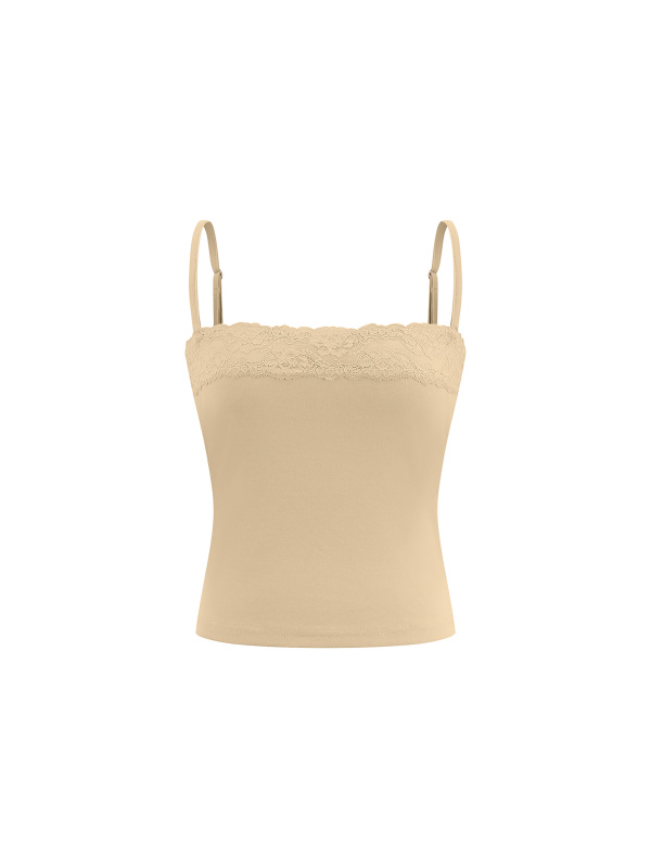 Women's Lace Trim Cami Tank Top