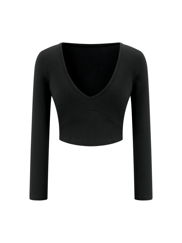 Women's Cropped Long Sleeve T-Shirt