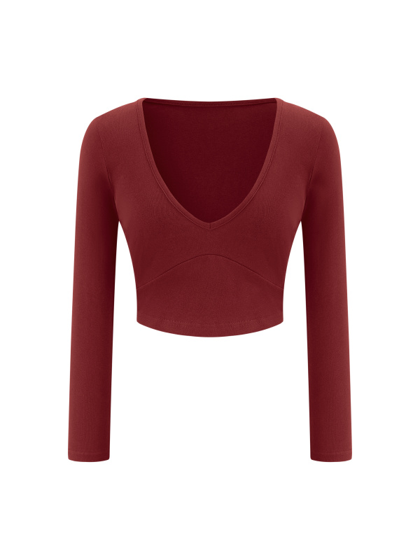 Women's Cropped Long Sleeve T-Shirt