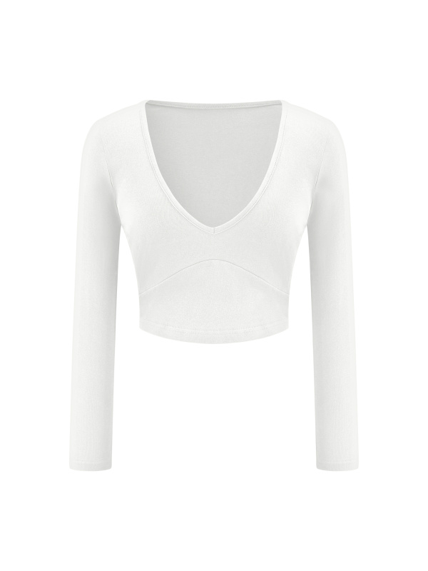 Women's Cropped Long Sleeve T-Shirt