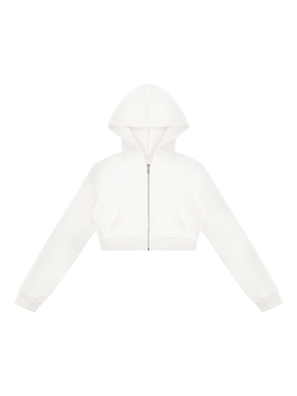 Women's Cropped Full Zip Hoodie