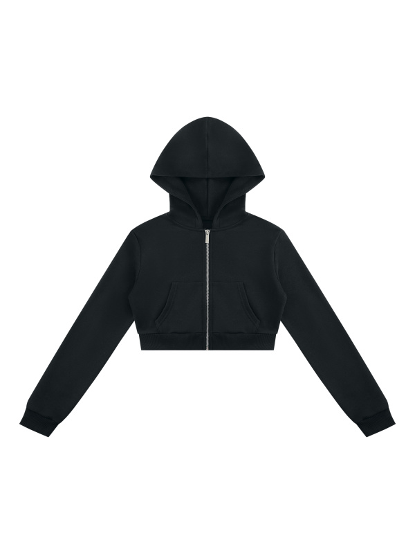 Women's Cropped Full Zip Hoodie