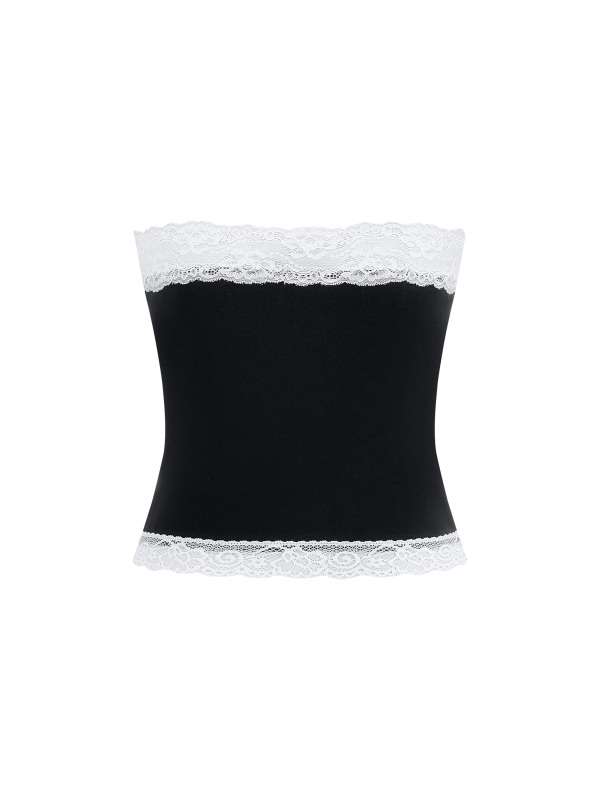 Women's Cropped Paneled Tube Top