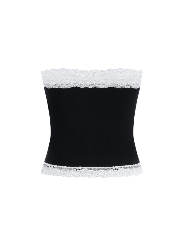 Women's Cropped Paneled Tube Top