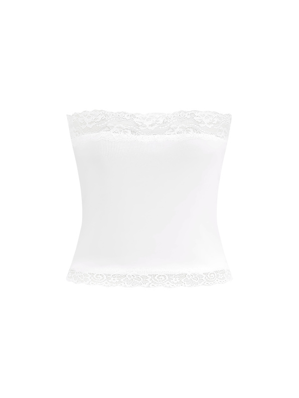 Women's Cropped Paneled Tube Top