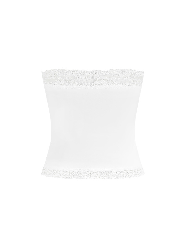 Women's Cropped Paneled Tube Top