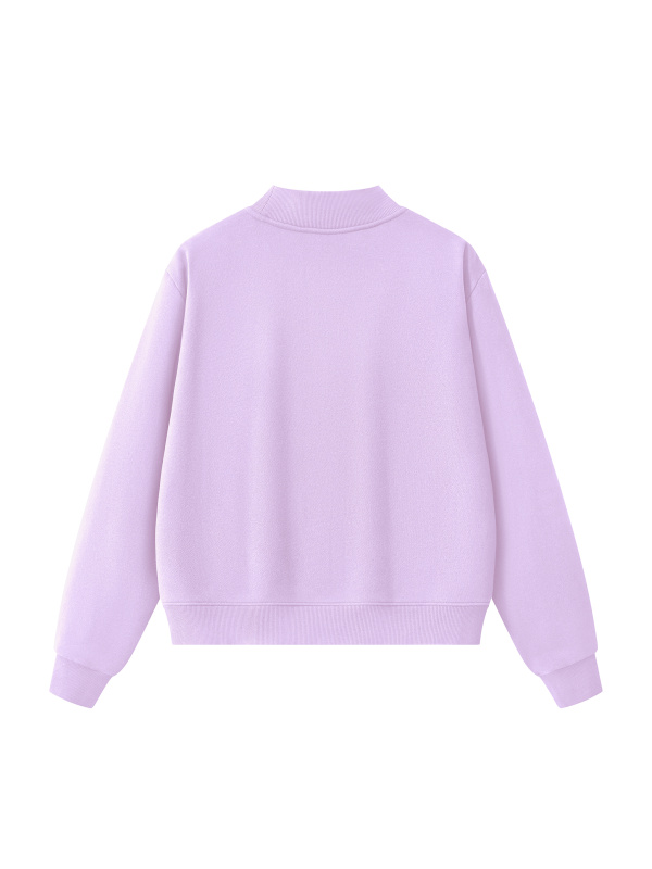  Essential Fleece Mock-Neck Crew Sweatshirt