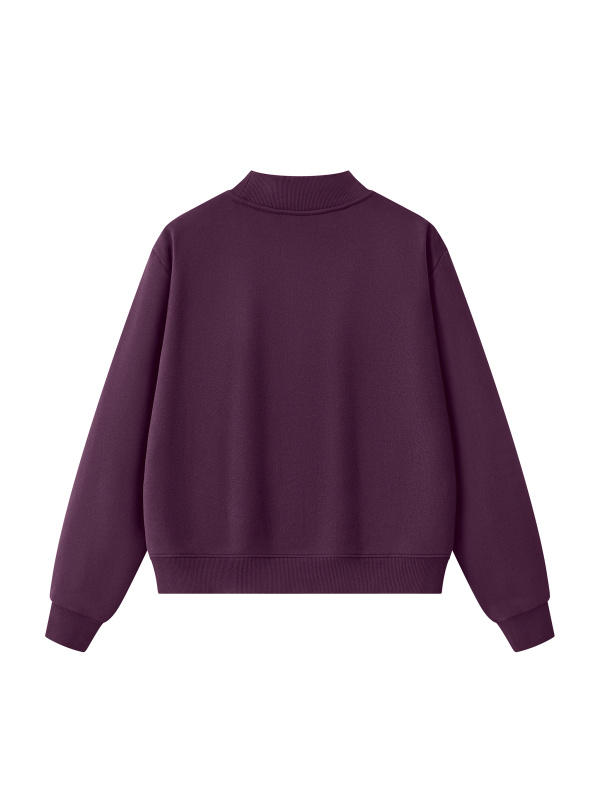  Essential Fleece Mock-Neck Crew Sweatshirt
