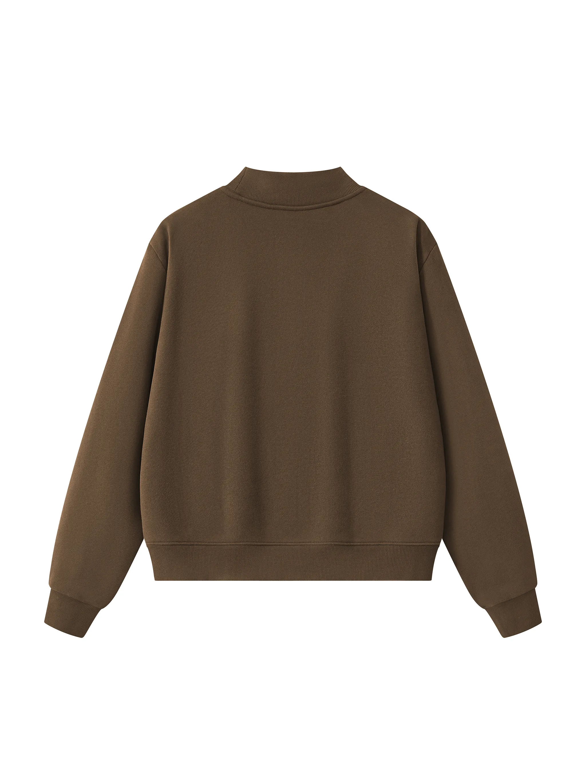  Essential Fleece Mock-Neck Crew Sweatshirt