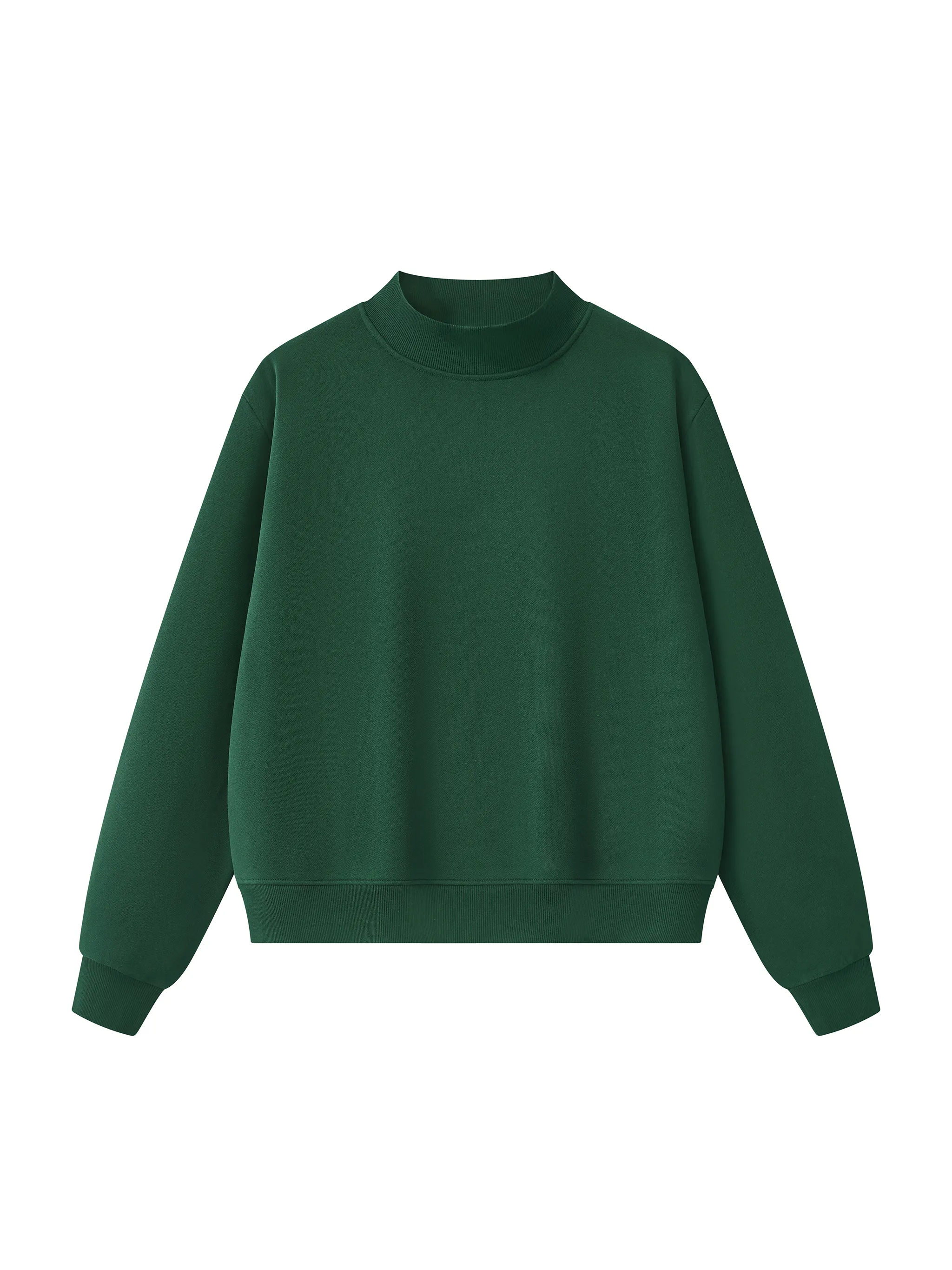  Essential Fleece Mock-Neck Crew Sweatshirt