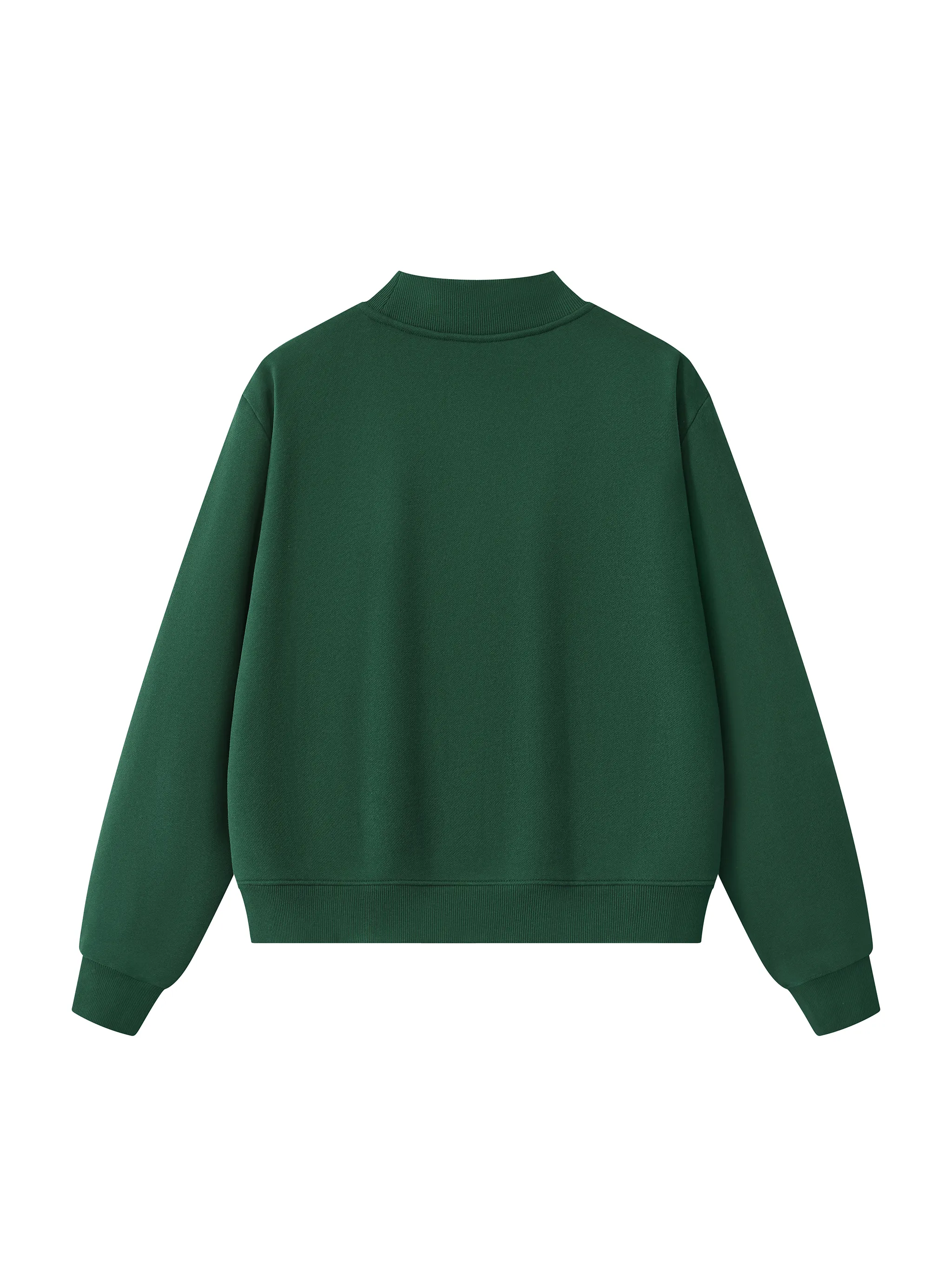  Essential Fleece Mock-Neck Crew Sweatshirt
