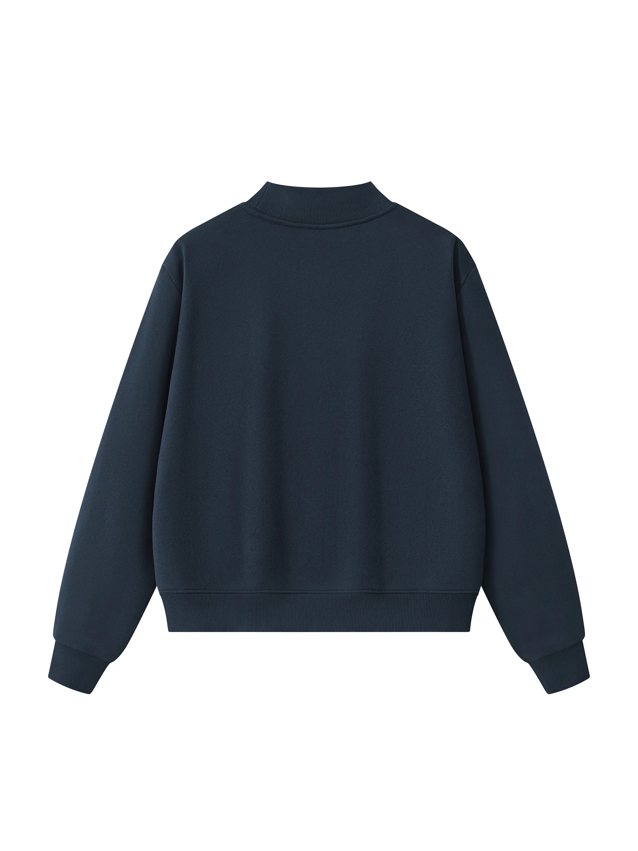  Essential Fleece Mock-Neck Crew Sweatshirt
