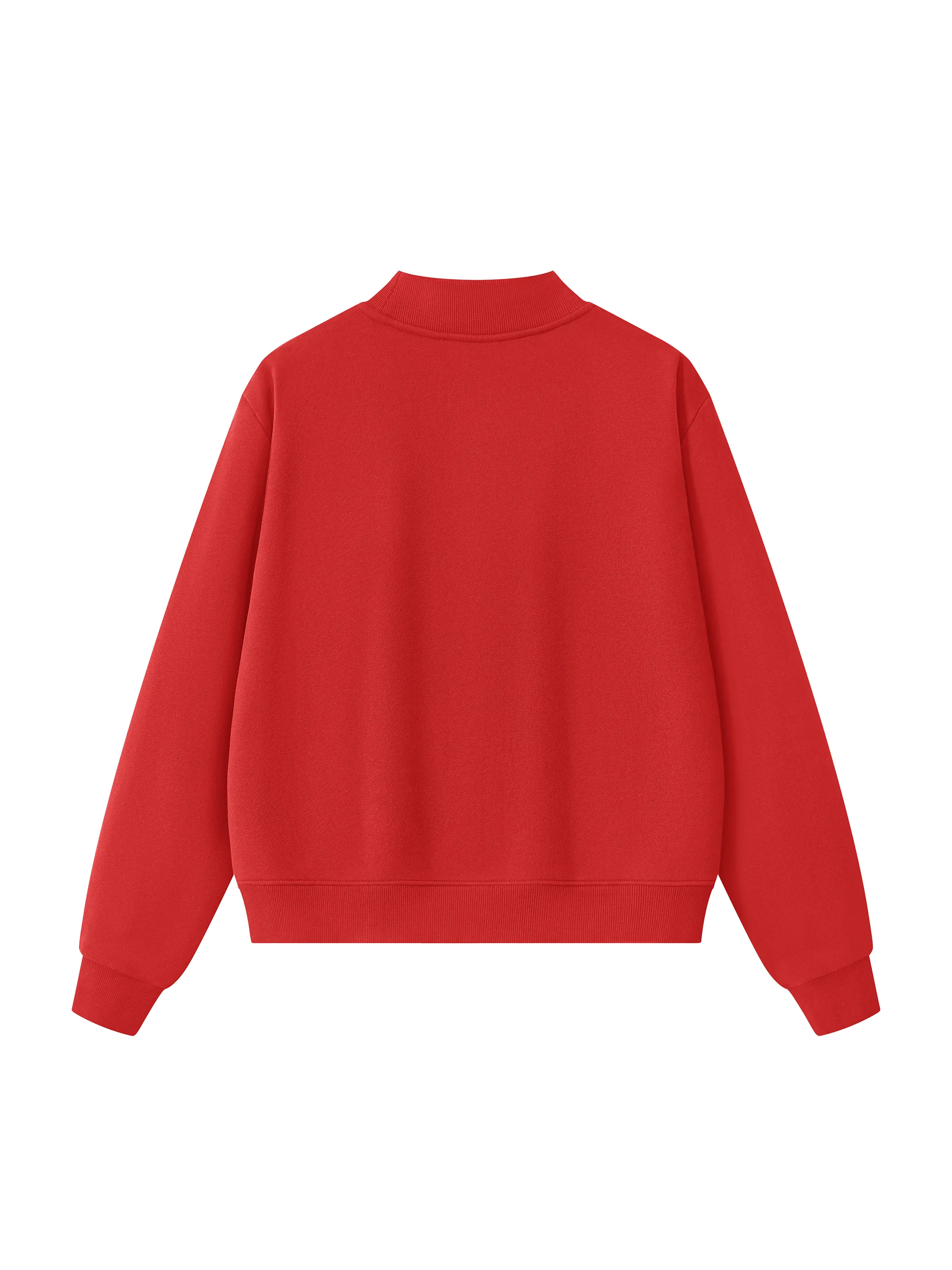  Essential Fleece Mock-Neck Crew Sweatshirt