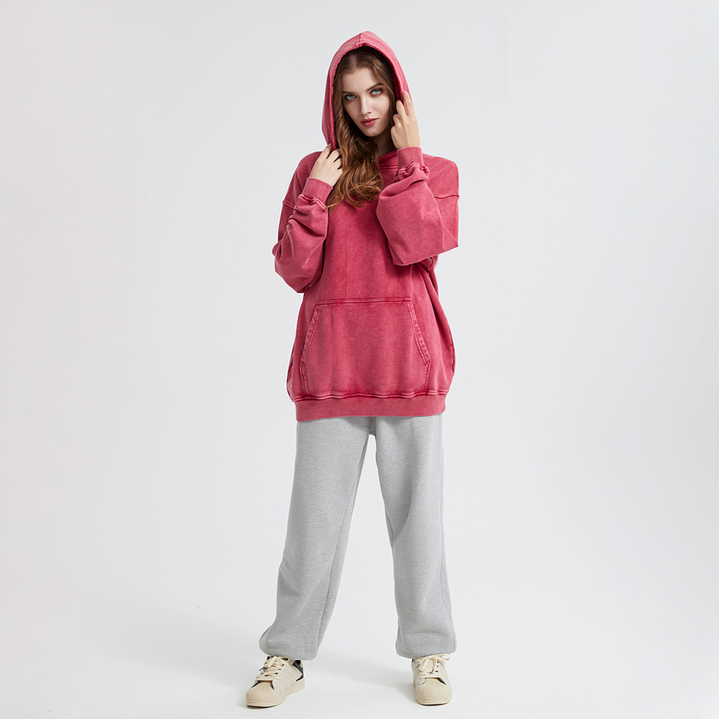 Oversized Snow Wash Hoodie - Print On Demand | HugePOD-7