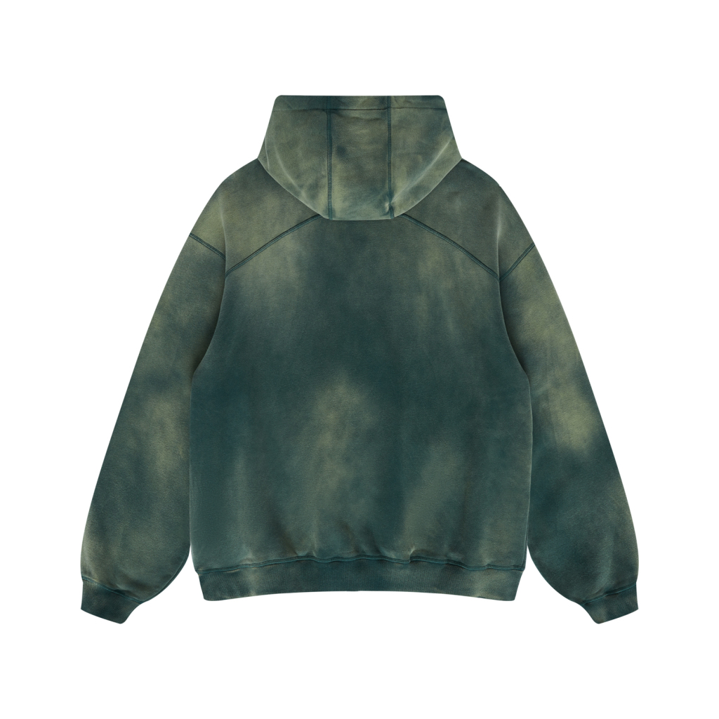 Streetwear Unisex Ombre Washed Effect Hoodie - Print On Demand | HugePOD-5