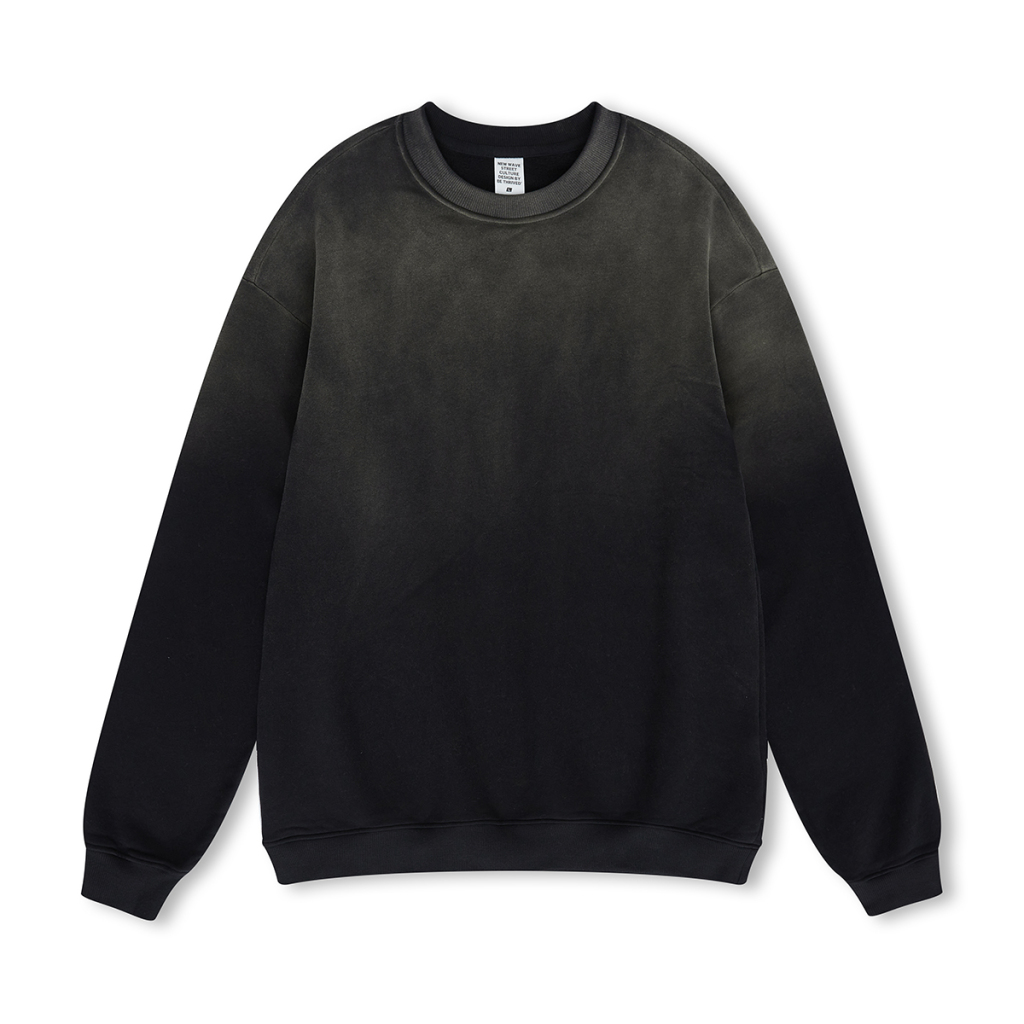 Custom Streetwear Unisex Ombre Washed Effect Sweatshirt - Print On Demand | HugePOD-11