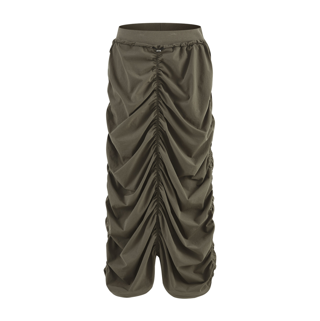 Streetwear Pleated Quick-drying Maxi Dress - Print On Demand-7