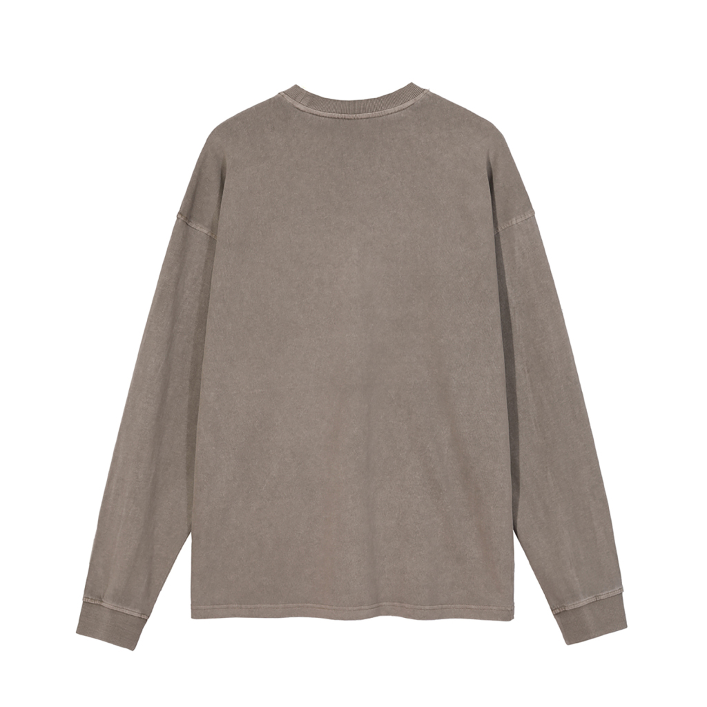 Streetwear Oversized Vintage Wahsed Long Sleeve Tee - Print On Demand-27