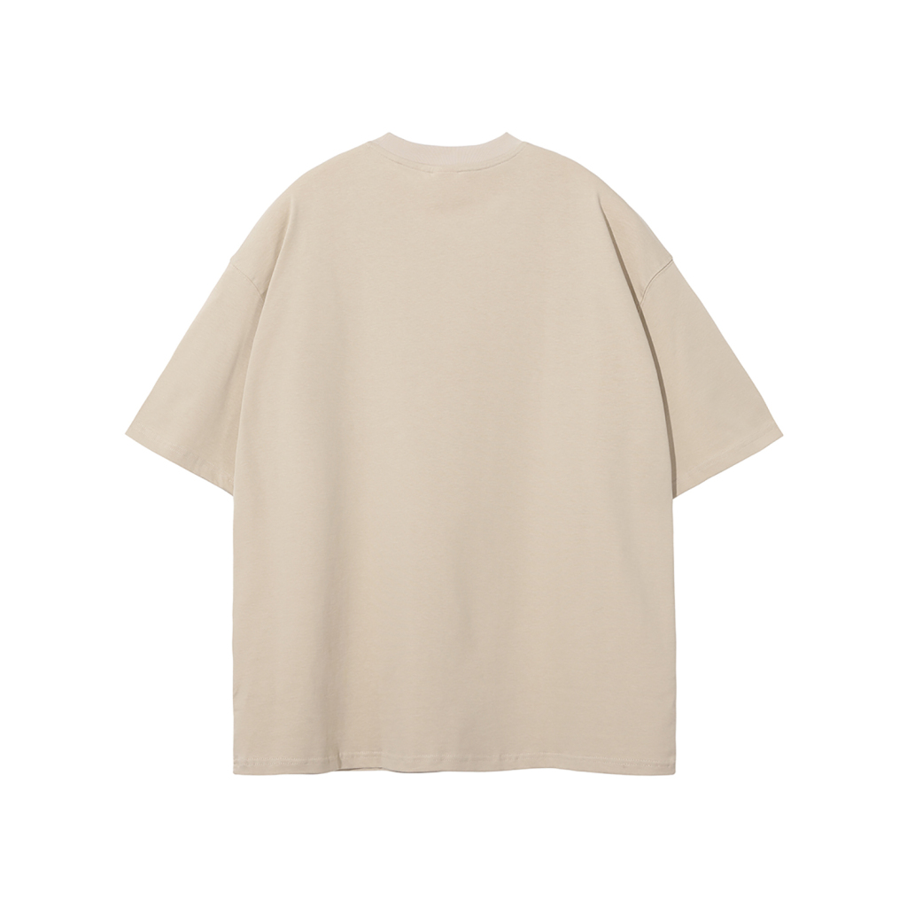 Streetwear Unisex Earth Tone Heavyweight Loose Fit FOG T-Shirt | HugePOD-17