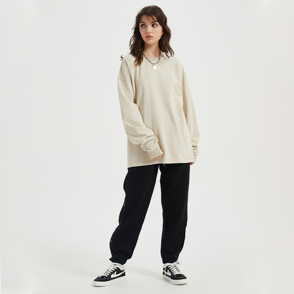 Streetwear Oversized Vintage Wahsed Long Sleeve Tee - Print On Demand-7