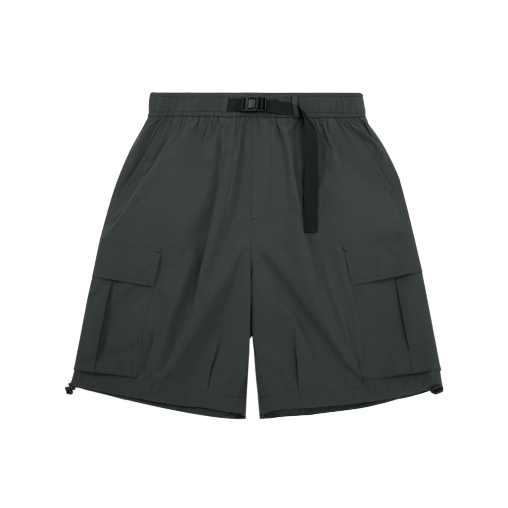 Streetwear Unisex Solid Color Loose-Fit Cargo Shorts - Print On Demand | HugePOD-11