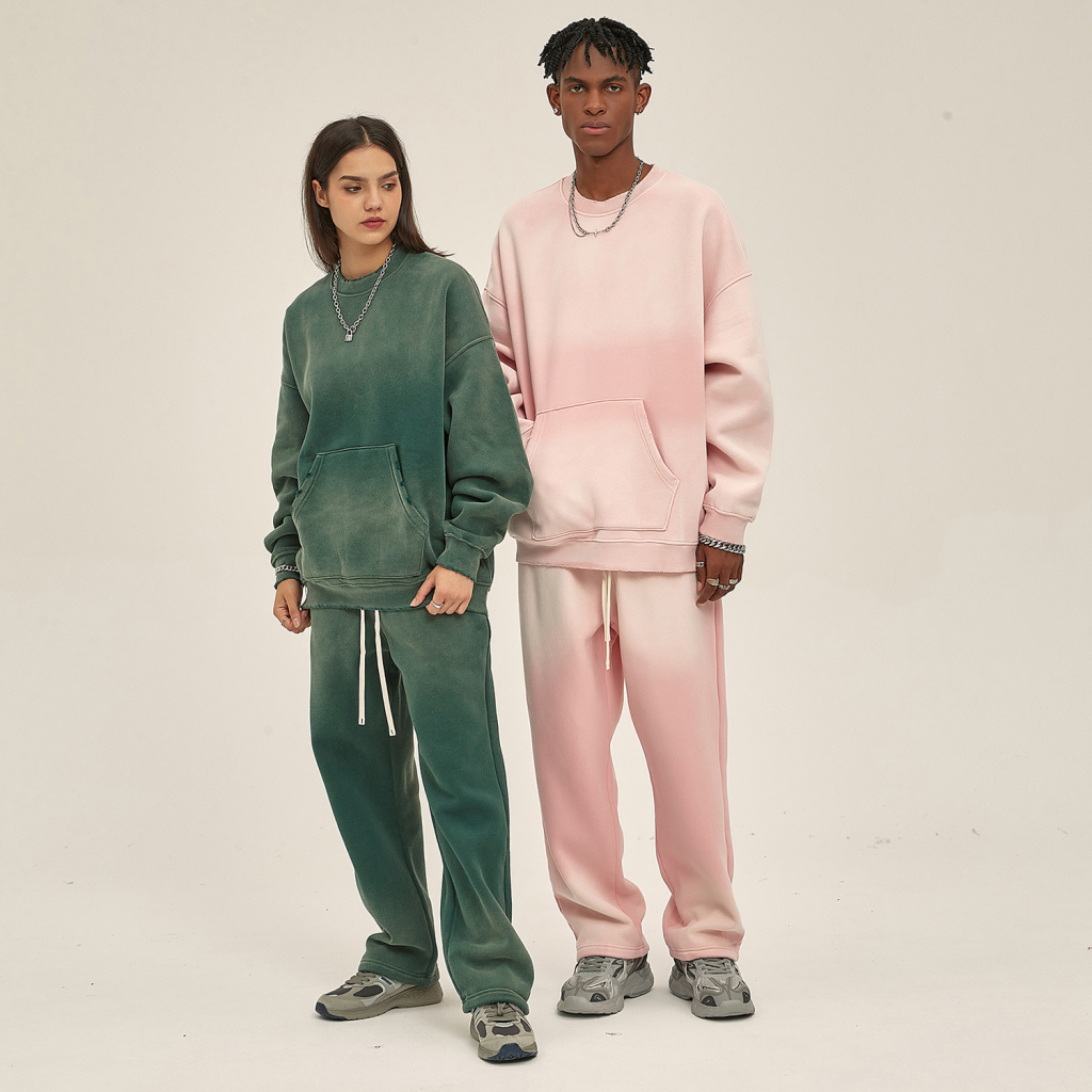 Streetwear Colored Gradient Washed Effect Pants - Dropshipping-5