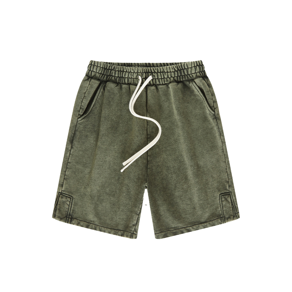 Streetwear Kids Heavyweight Vintage Washed 100% Cotton Shorts - Print On Demand | HugePOD-10